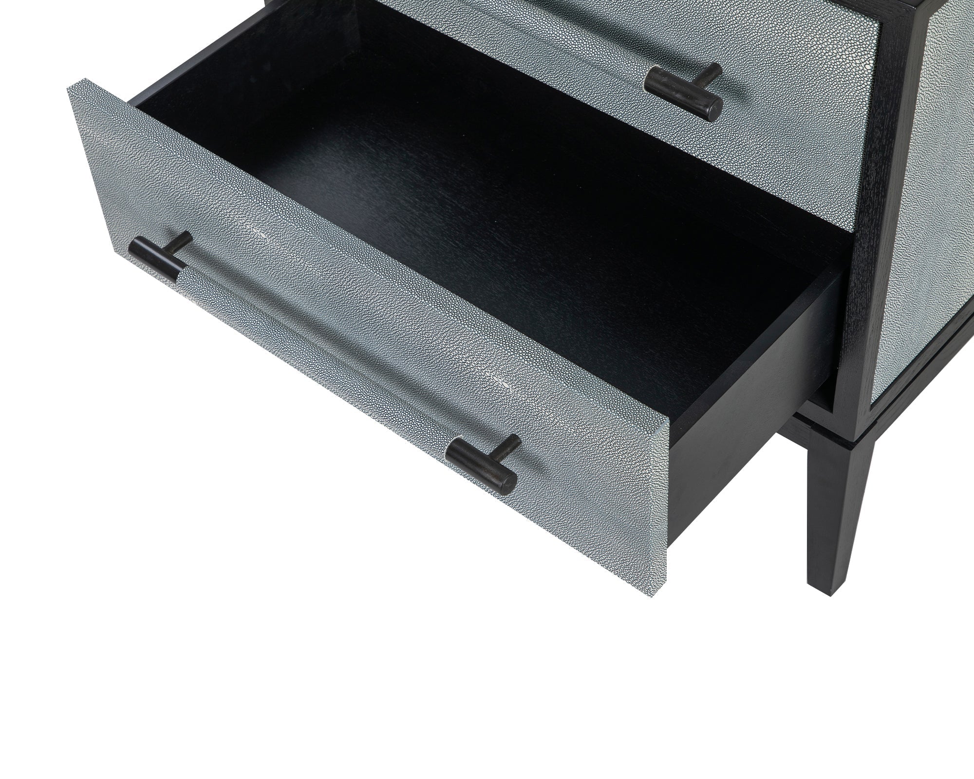 Bologna Bedside Table - Grey Faux Leather