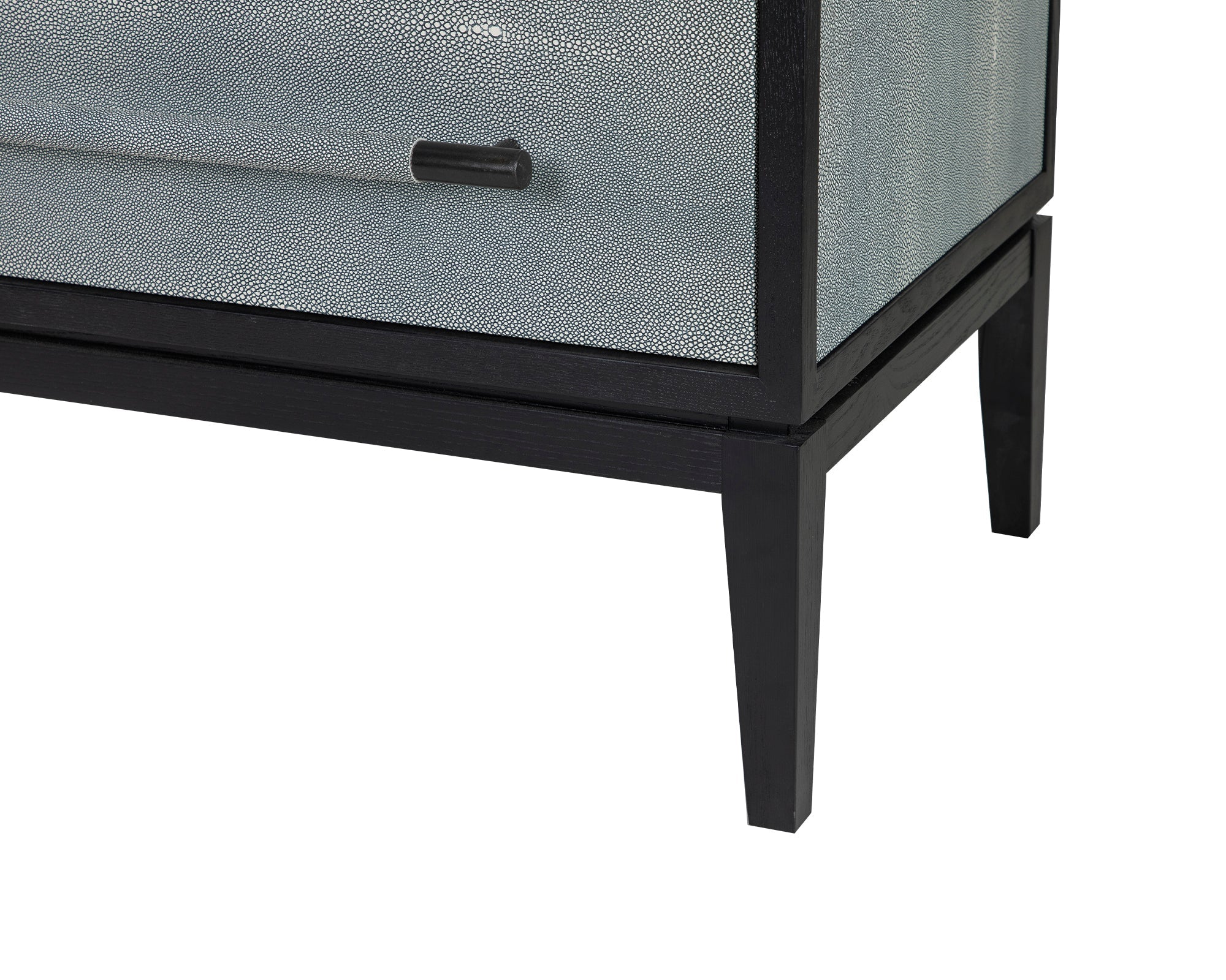 Bologna Bedside Table - Grey Faux Leather
