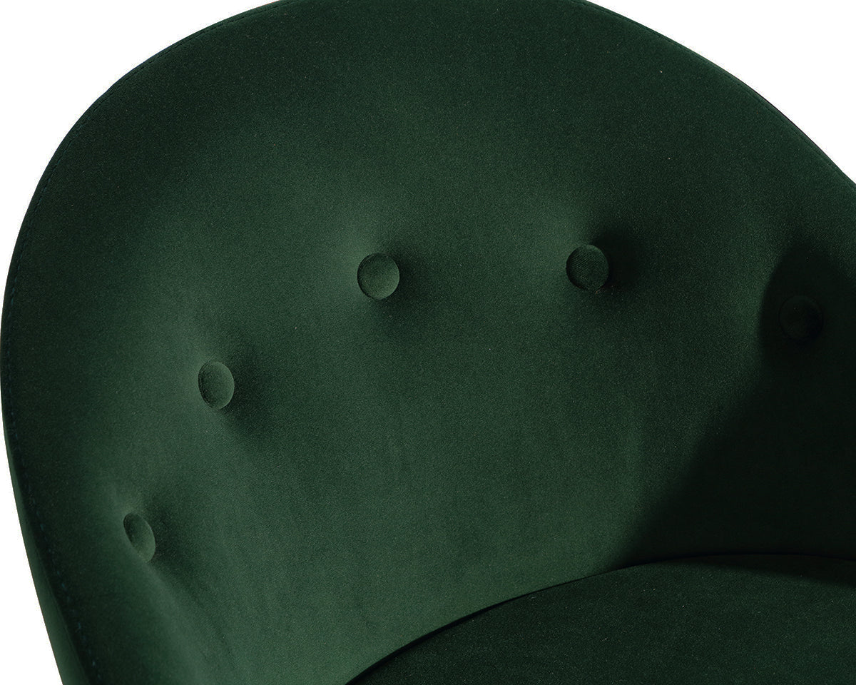 Arden Bar Stool - Gainsborough Emerald Green Velvet