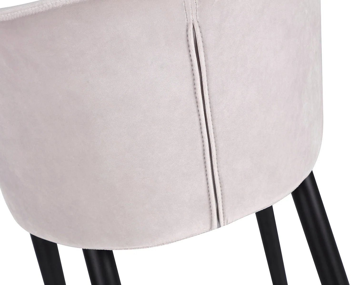 Elica Gainsborough Dorian Grey Velvet Bar Stool