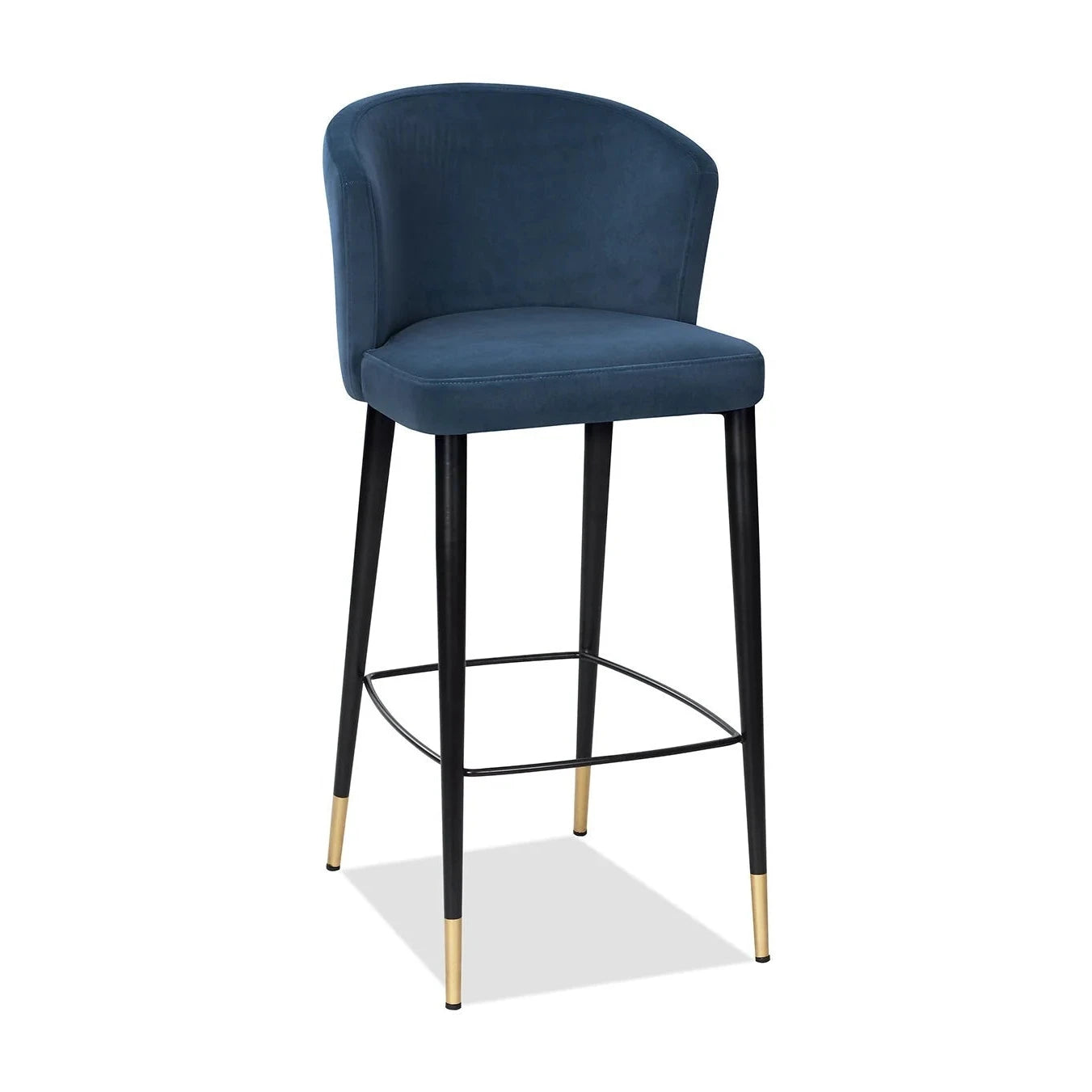 Elica Gainsborough Cobalt Blue Velvet Bar Stool