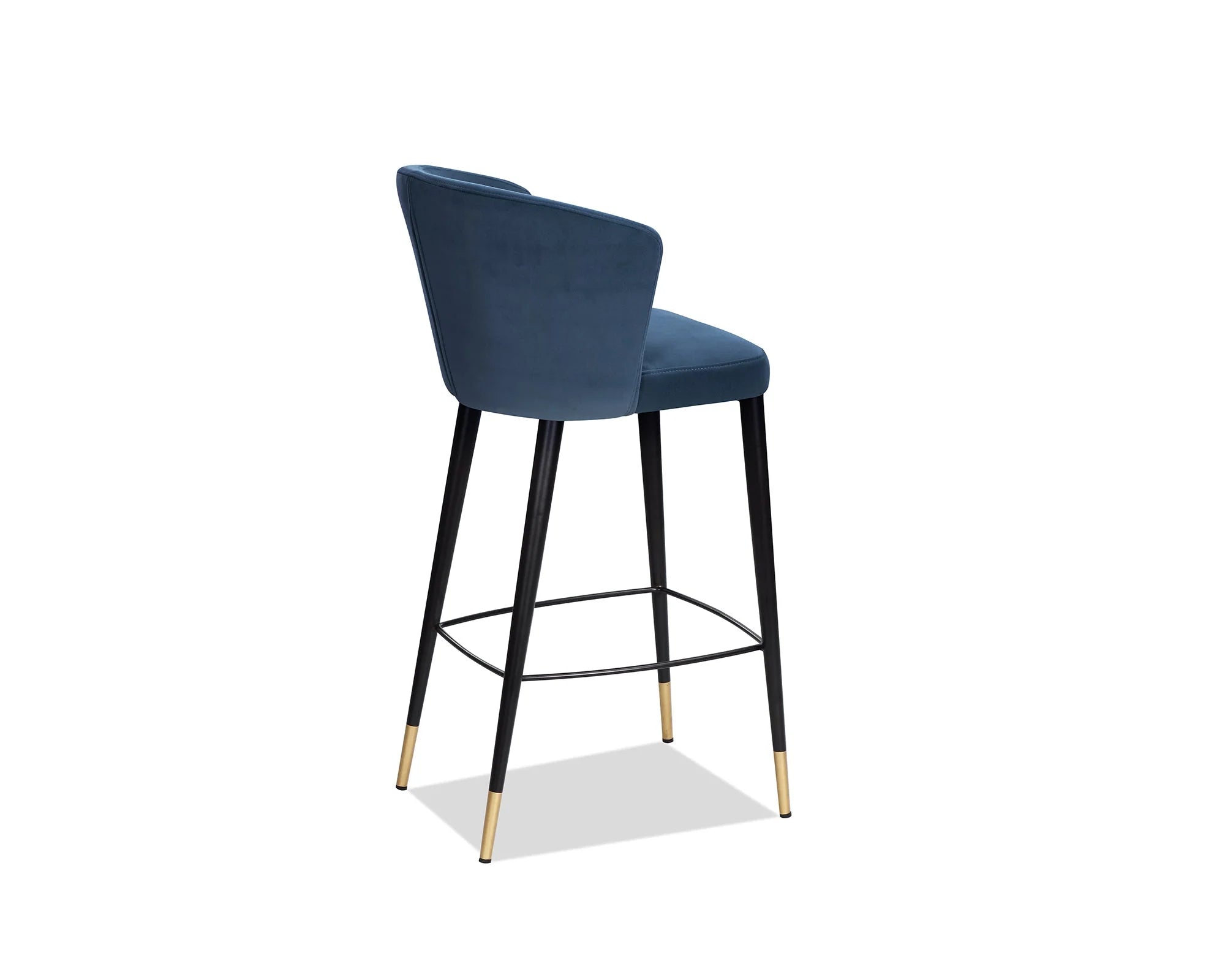Elica Gainsborough Cobalt Blue Velvet Bar Stool