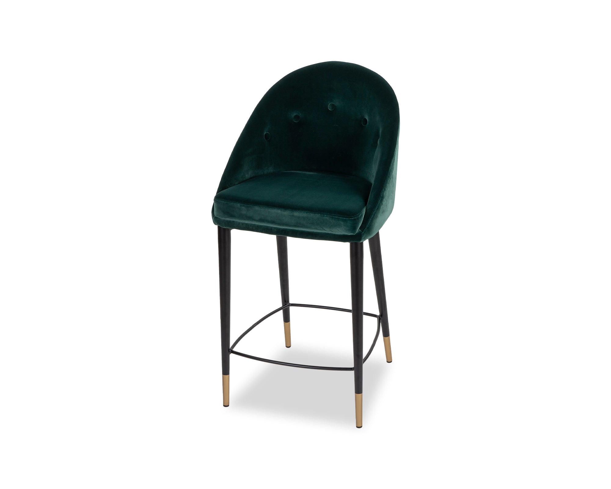 Arden Counter Stool - Gainsborough Emerald Green Velvet