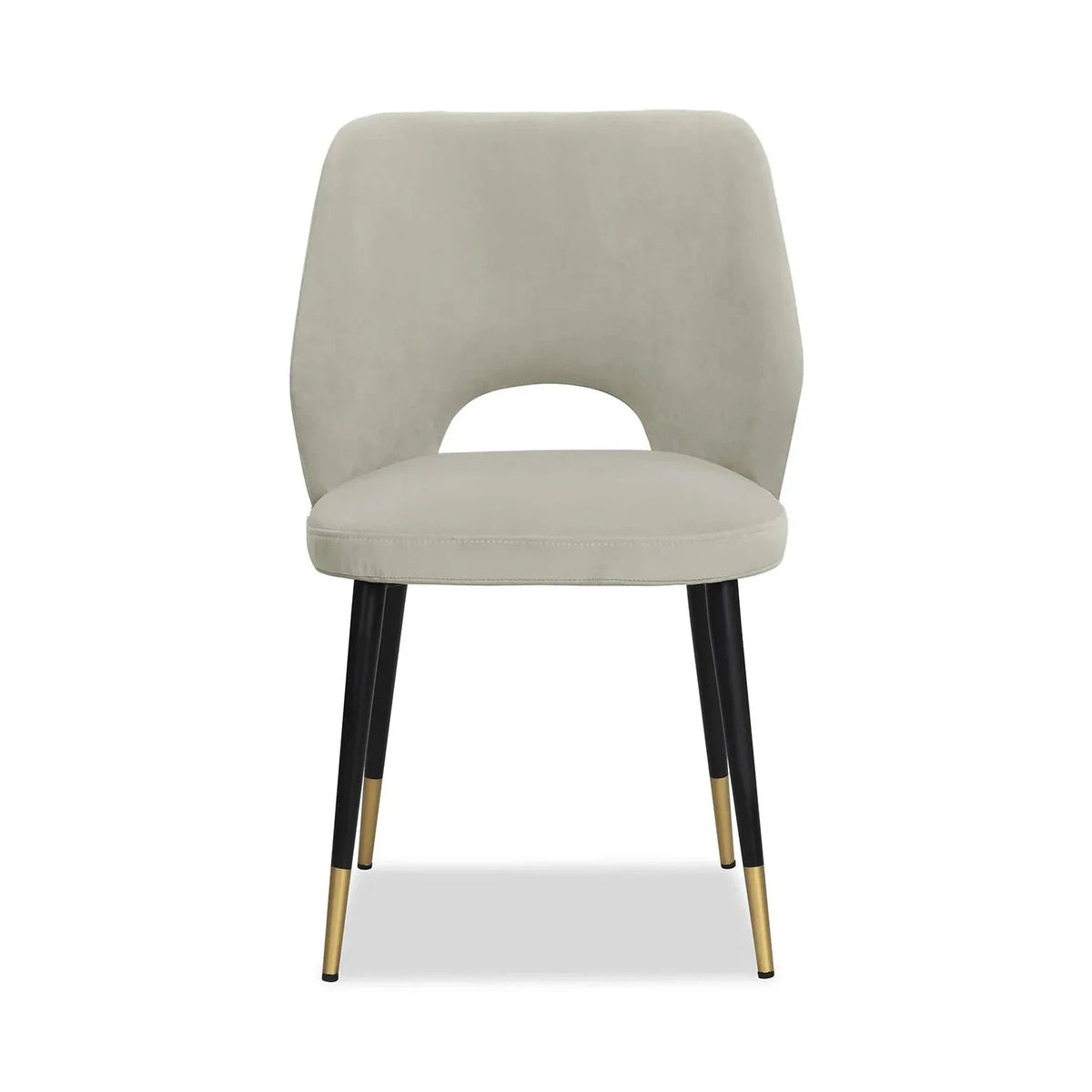 Set of 2 Jagger Kaster Light Grey Velvet Dining Chairs