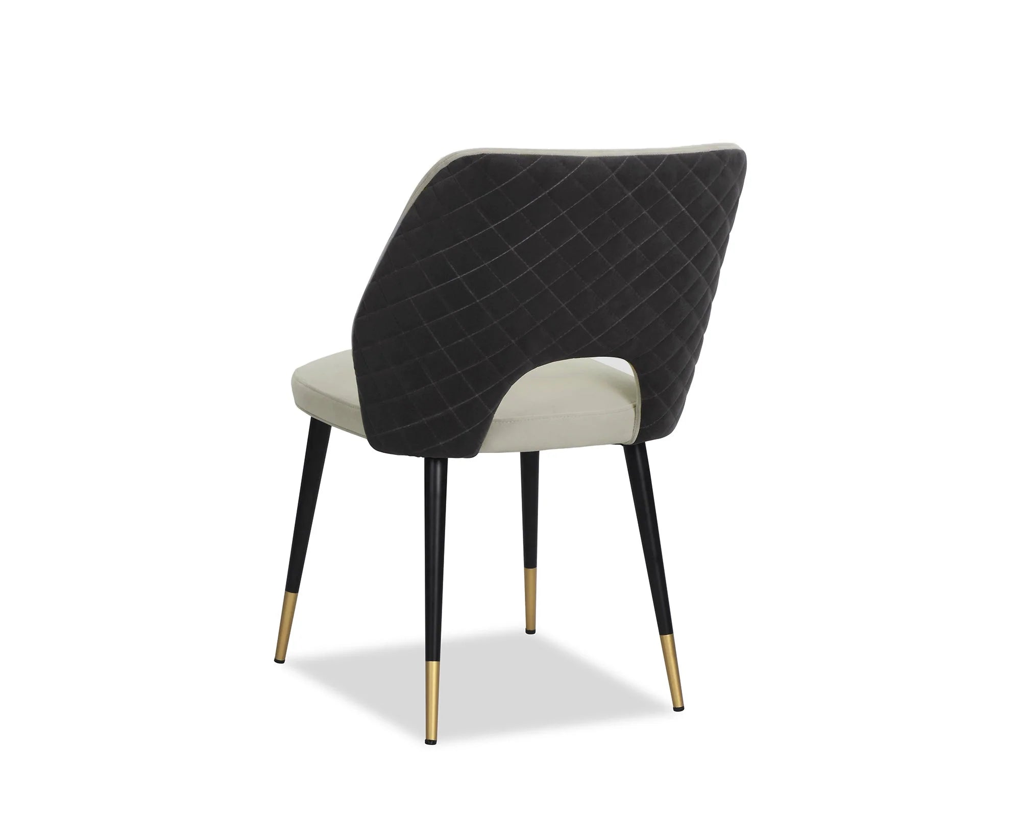 Set of 2 Jagger Kaster Light Grey Velvet Dining Chairs