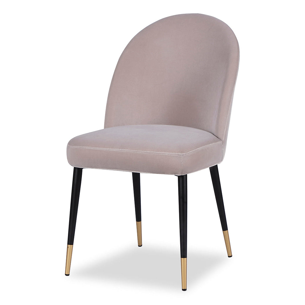 Set of 2 Alfa Gainsborough Dorian Grey Velvet Dining Chairs