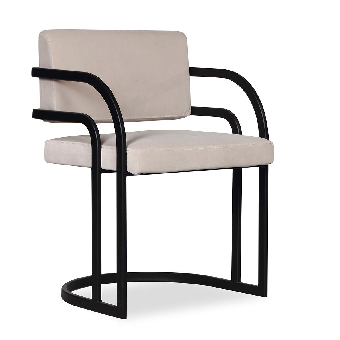 Dylan Gainsborough Ash Velvet & Black Dining Chair