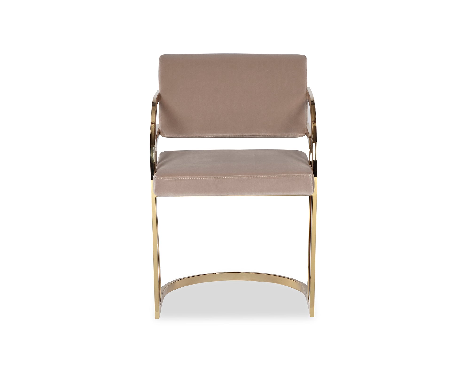 Dylan Dining Chair - Gainsborough Mink, Brass