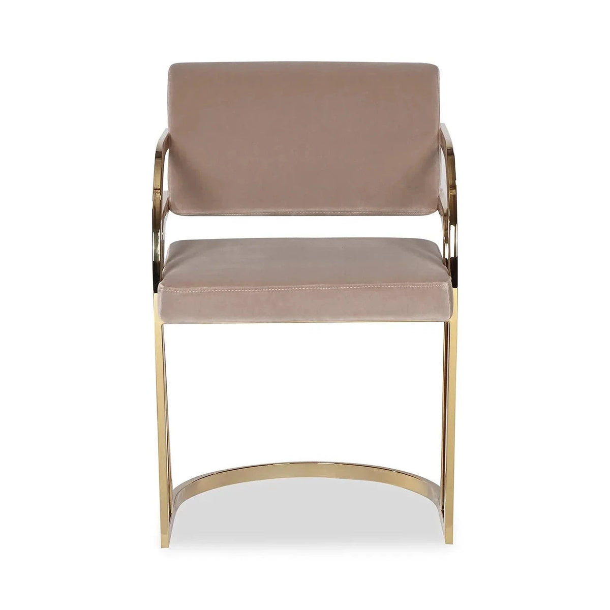 Dylan Gainsborough Mink Velvet & Brass Dining Chair