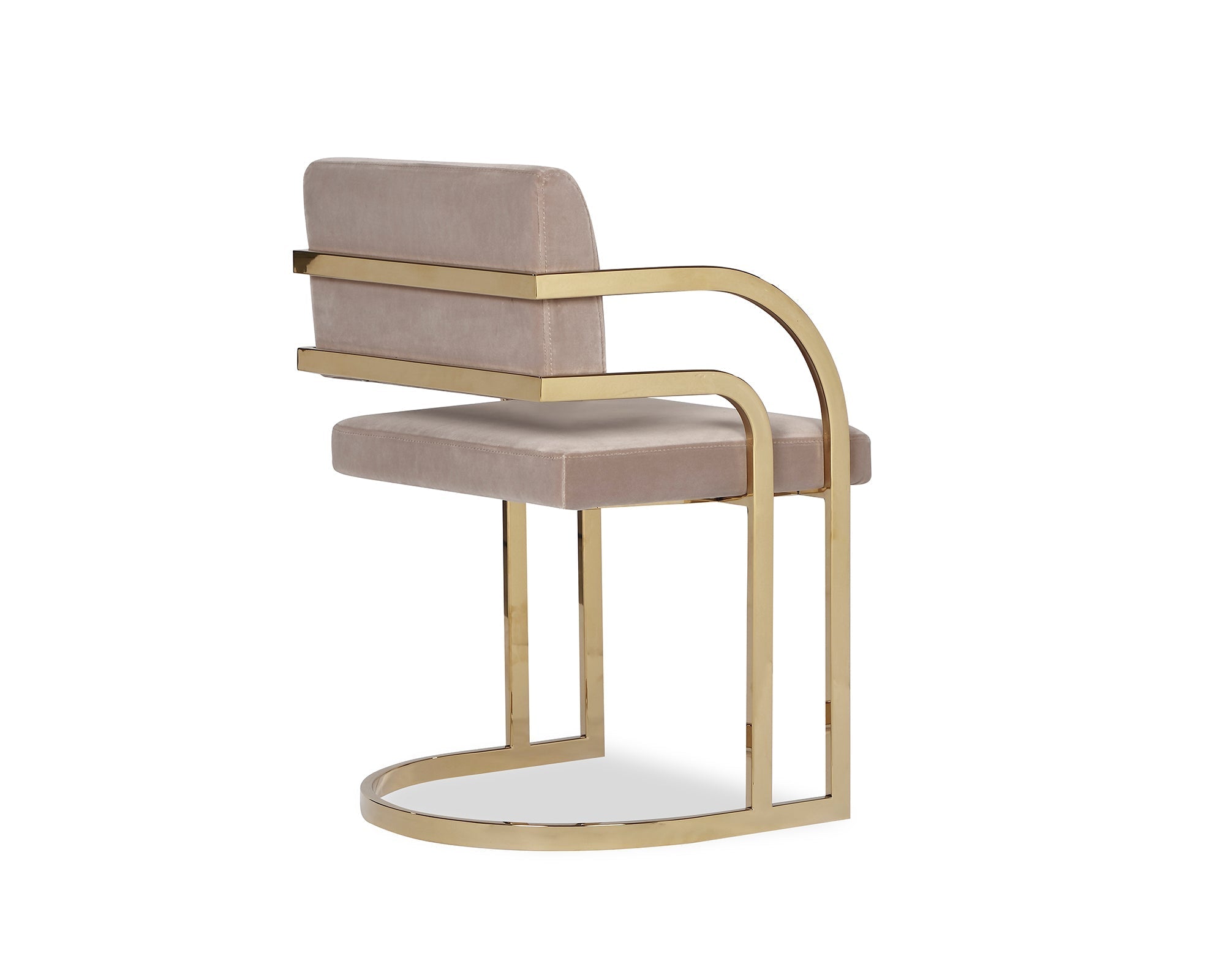 Dylan Dining Chair - Gainsborough Mink, Brass