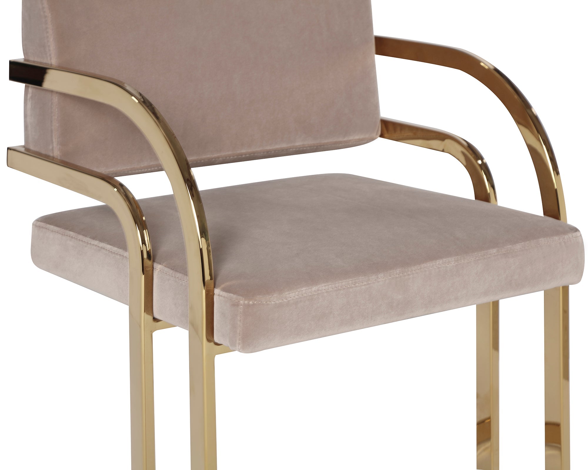 Dylan Dining Chair - Gainsborough Mink, Brass