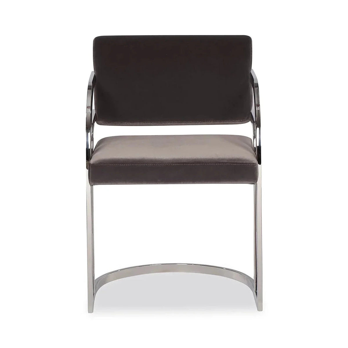 Dylan Gainsborough Grey Velvet & Steel Dining Chair