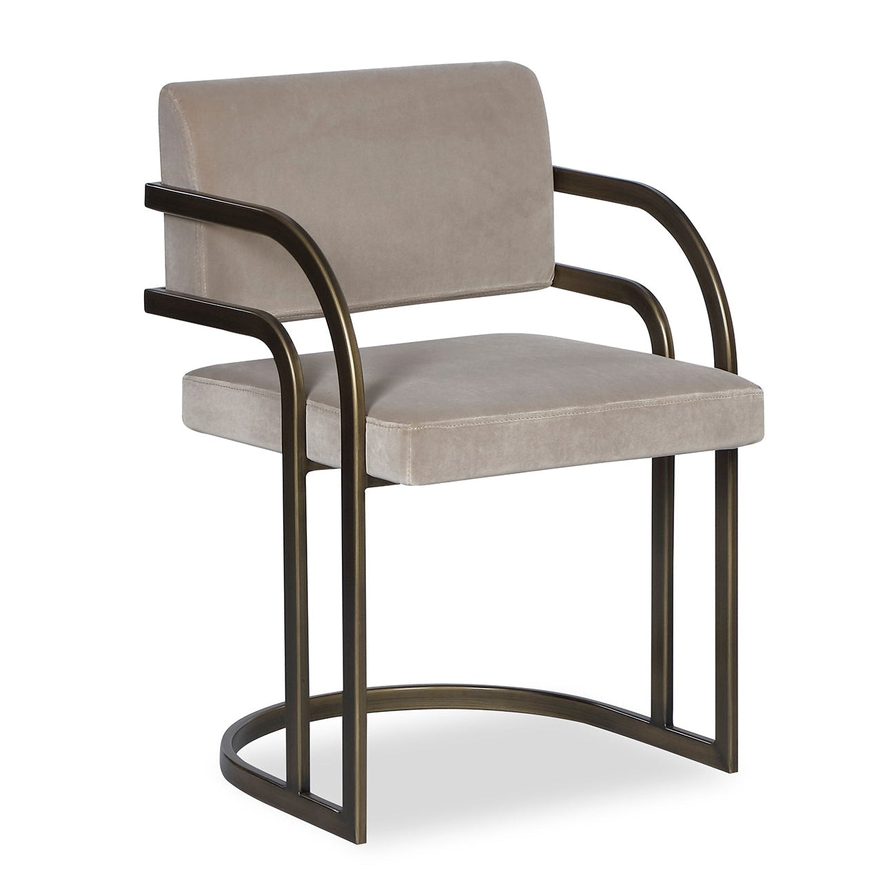 Dylan Gainsborough Mink Velvet & Bronze Dining Chair
