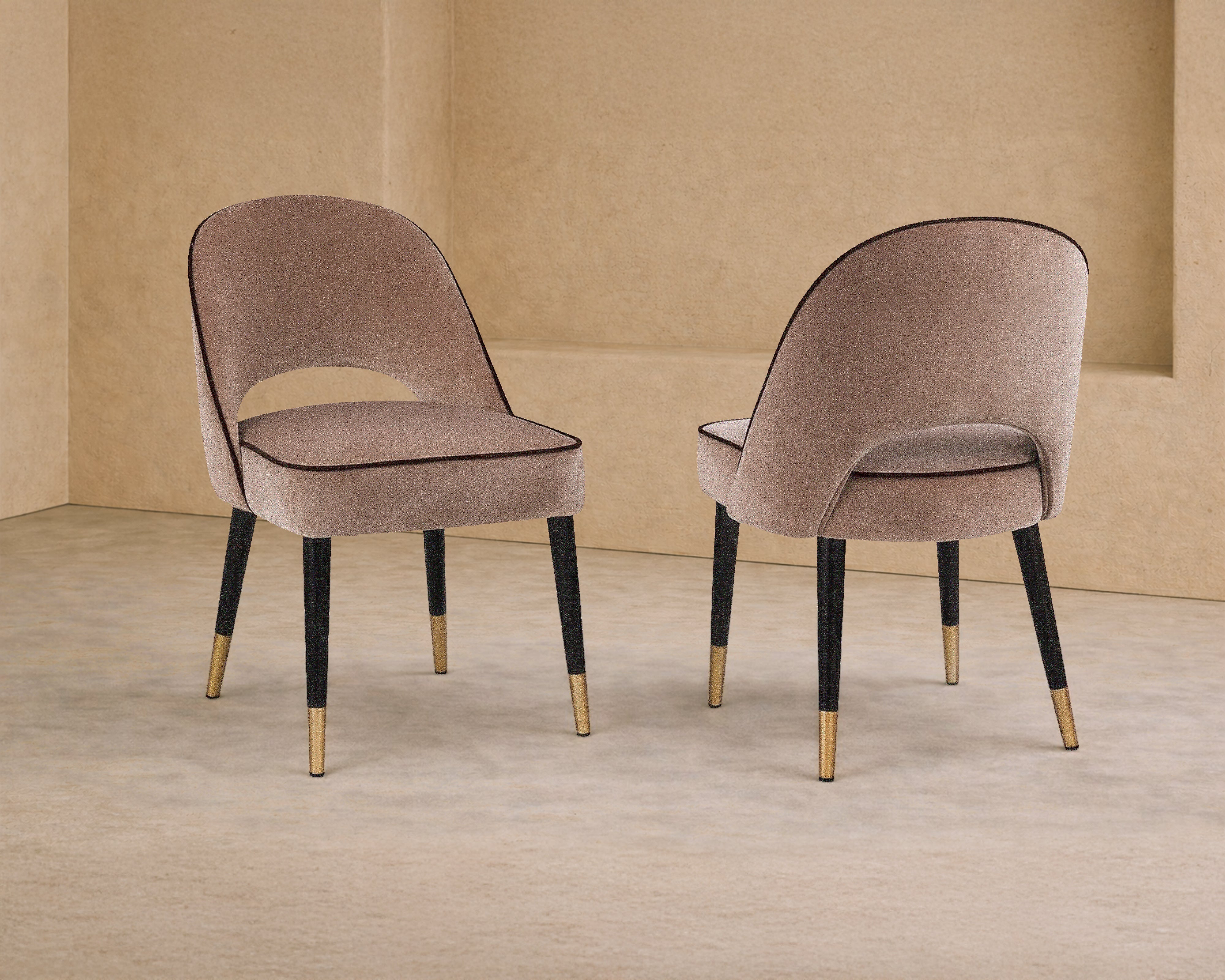 Yves Dining Chair set of 2 - Gainsborough Tobacco