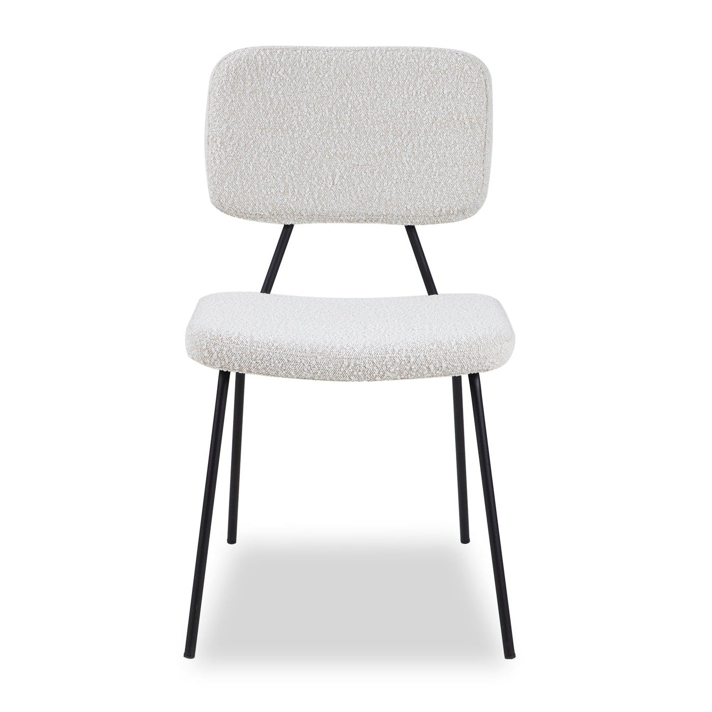 Set of 2 Tatini Sand Cream Boucle Dining Chairs