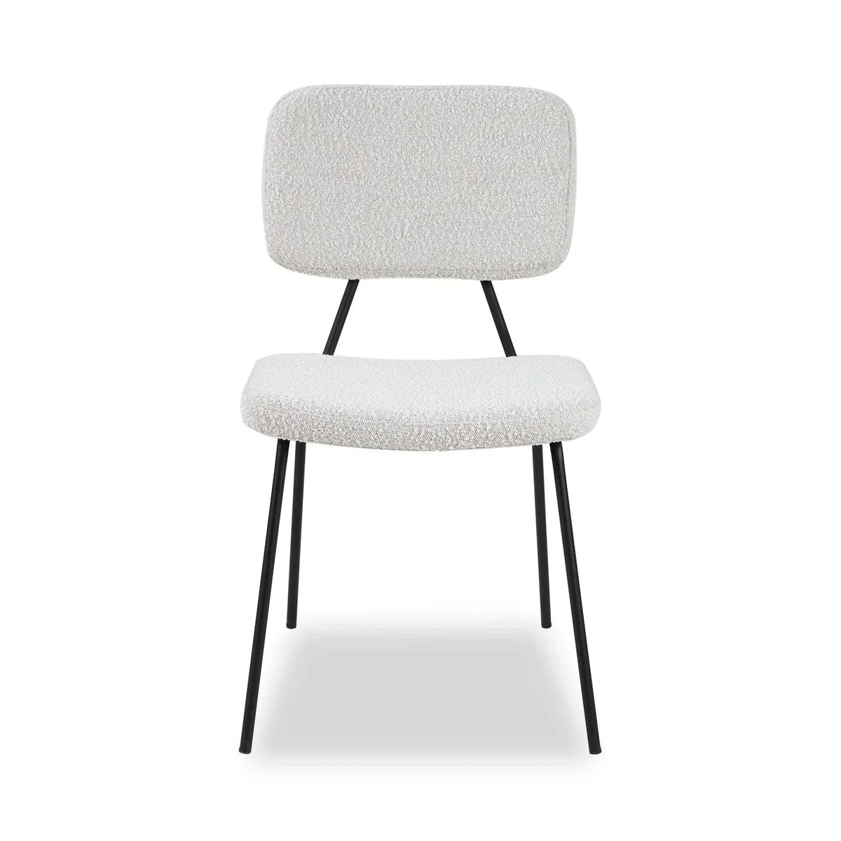 Set of 2 Tatini Sand Cream Boucle Dining Chairs