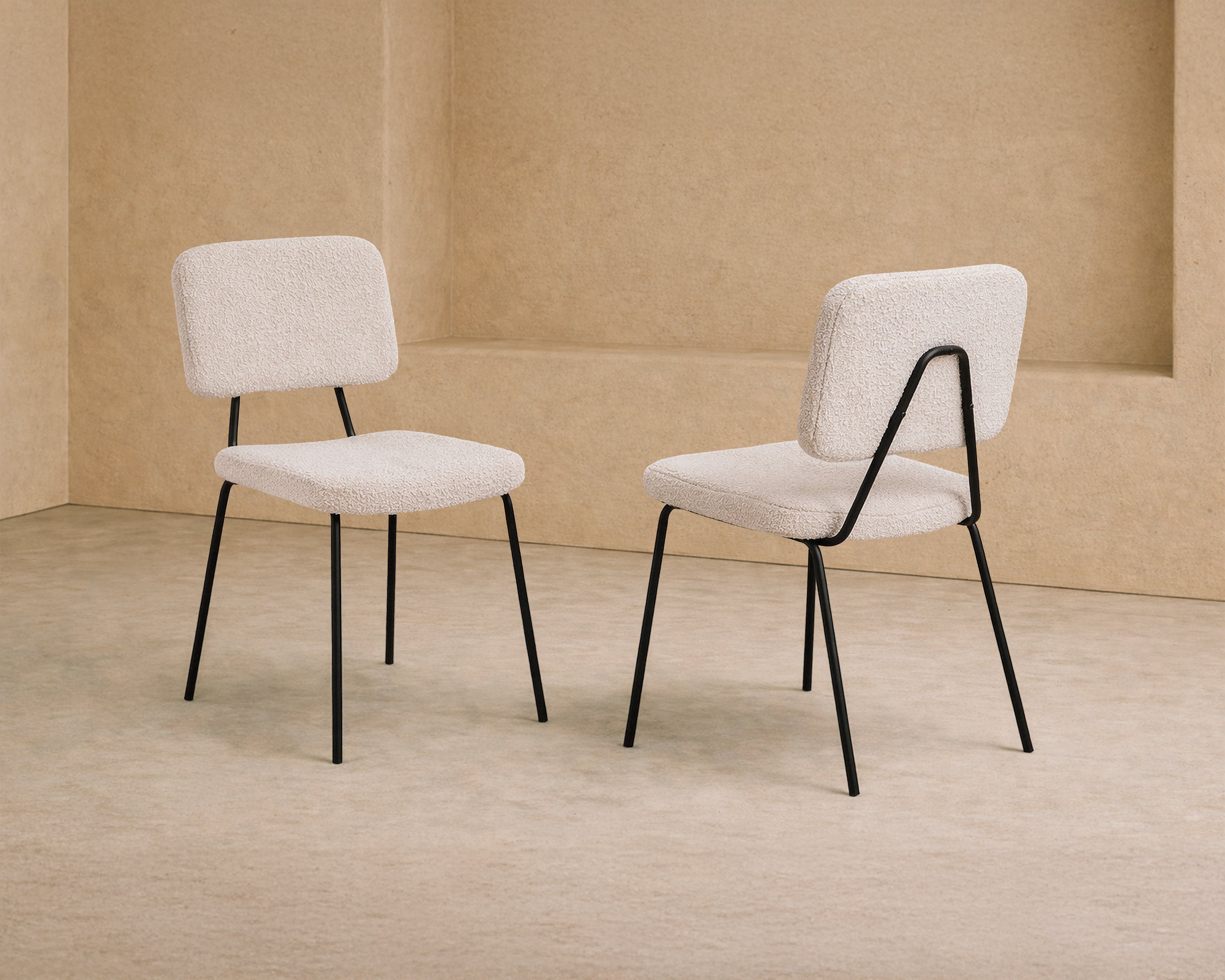Tatini Dining Chair - Boucle Sand Set of 2