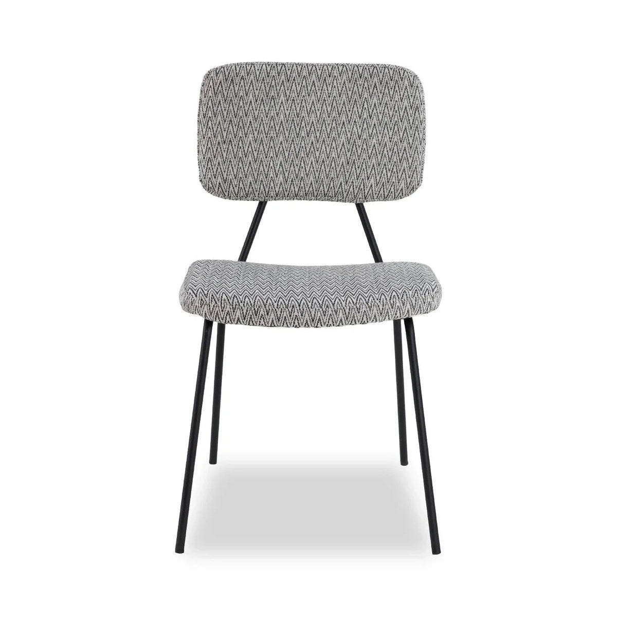 Set of 2 Tatini Emporio Pattern Linen Look Dining Chairs