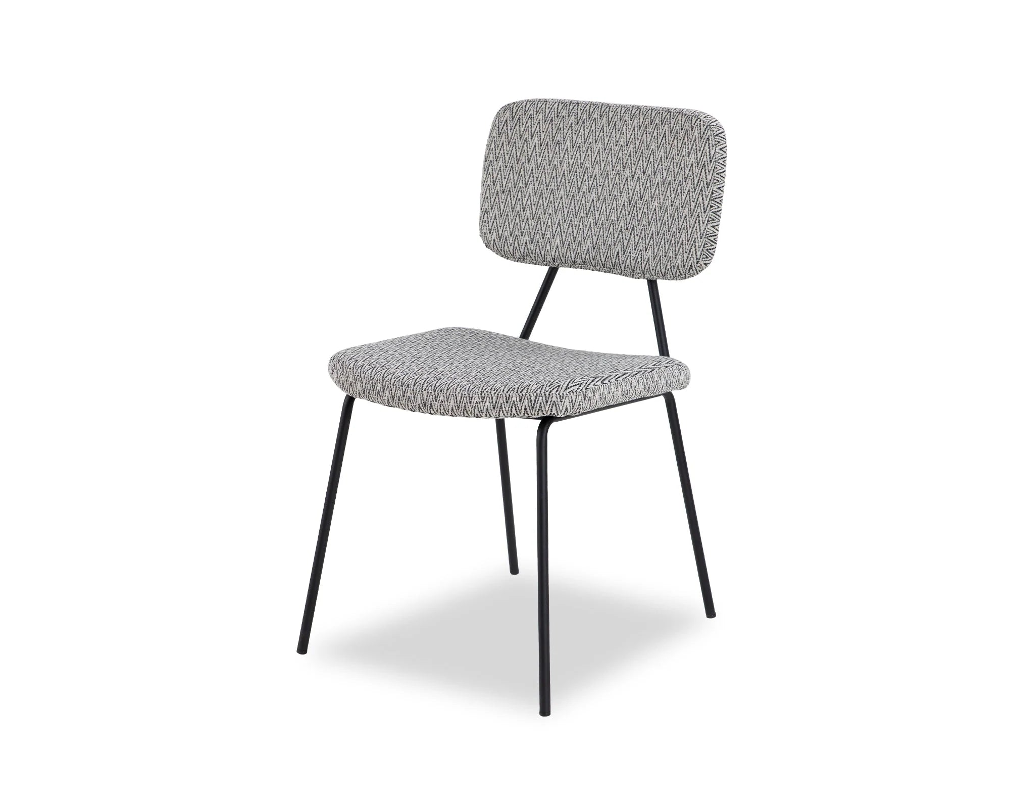 Set of 2 Tatini Emporio Pattern Linen Look Dining Chairs
