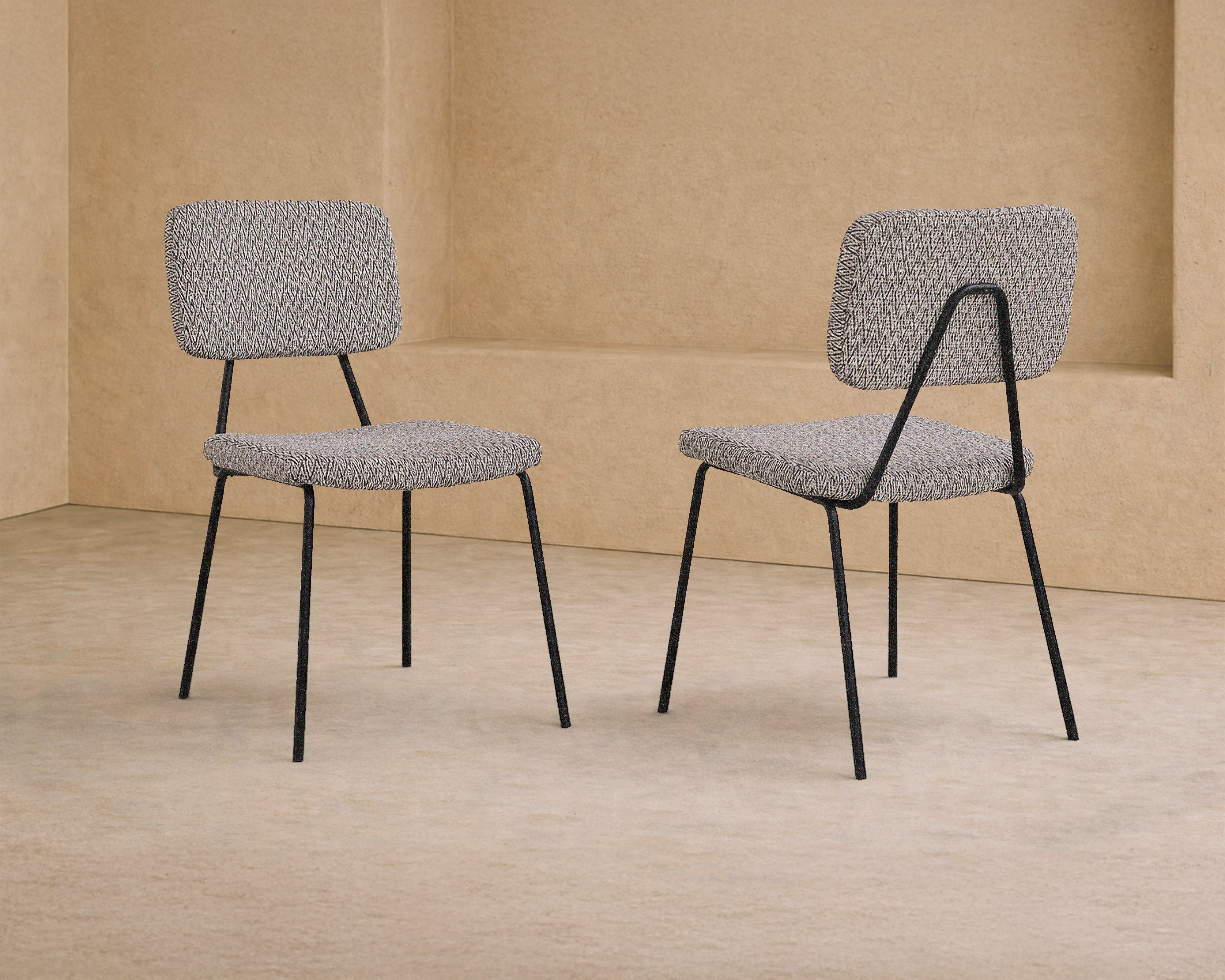 Tatini Dining Chair - Emporio Pattern Fabric  Set of 2