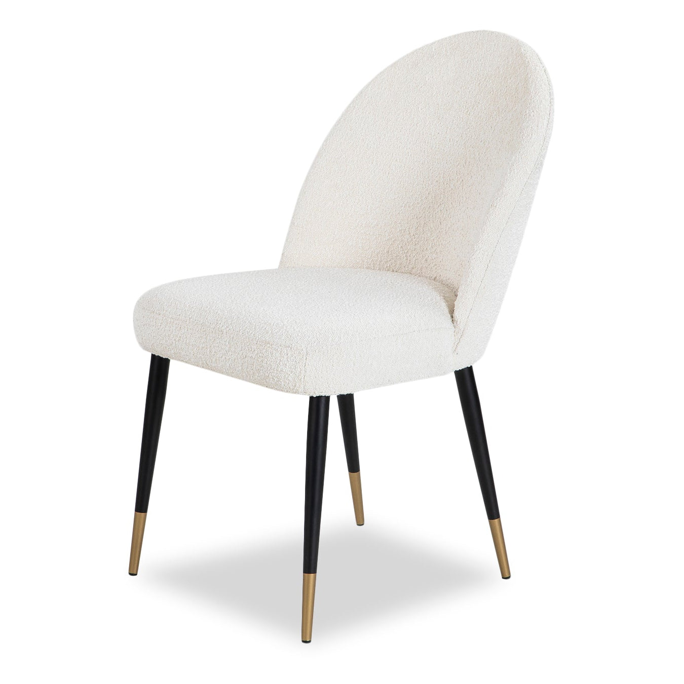 Set of 2 Alfa Sand Cream Boucle Dining Chairs