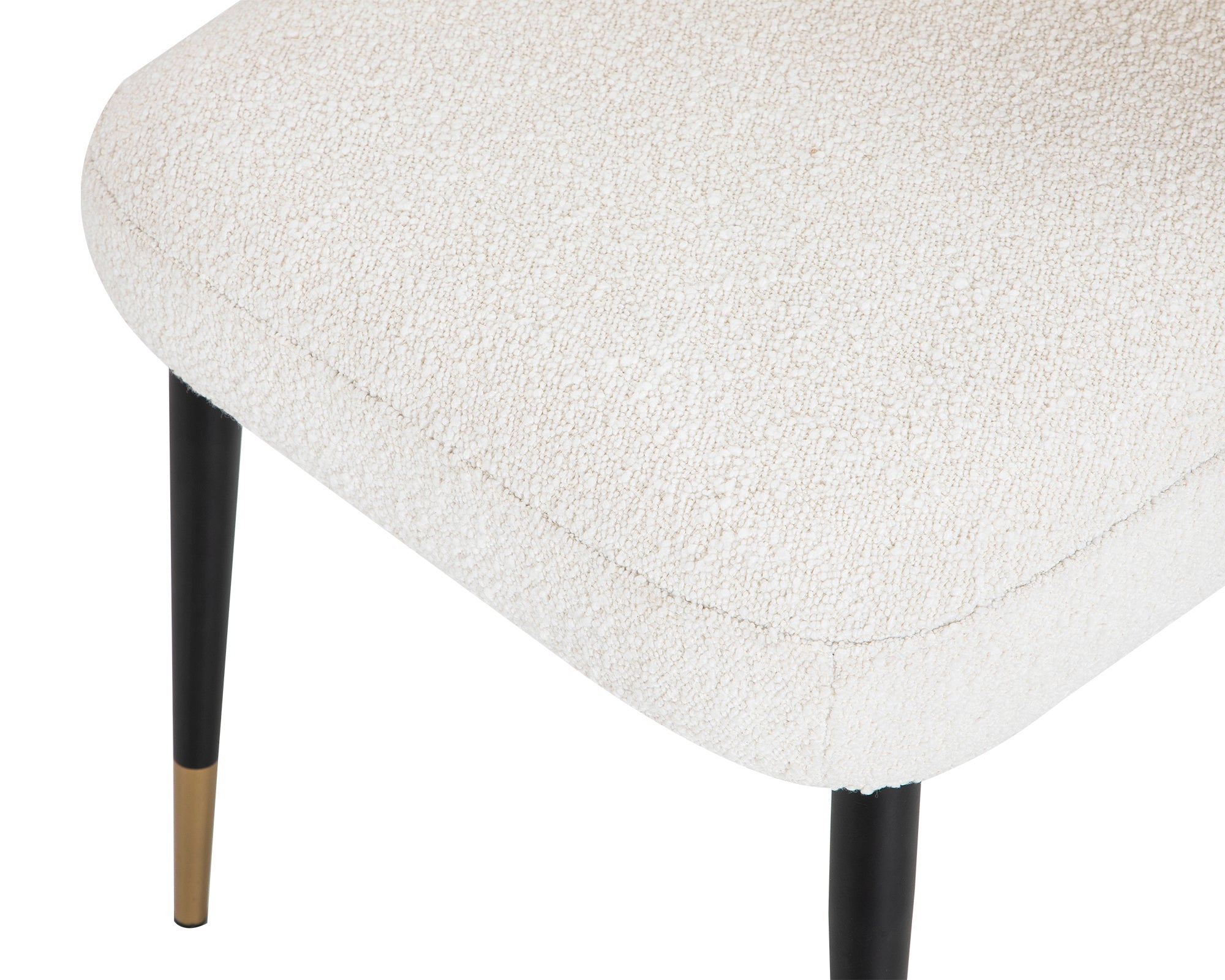 Set of 2 Alfa Dining Chairs - Sand Cream Boucle