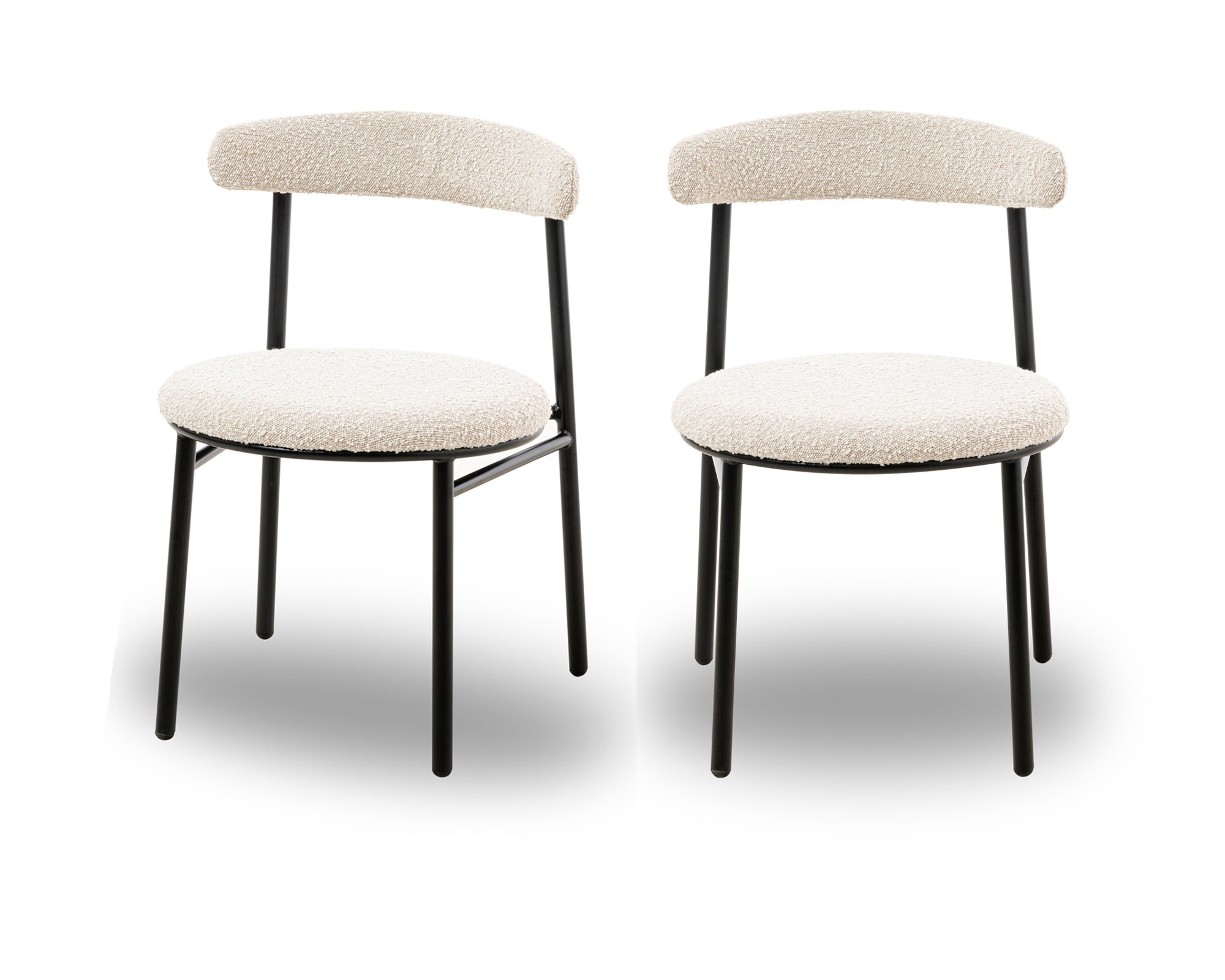 Nook Dining Chair set of 2 - Boucle Sand