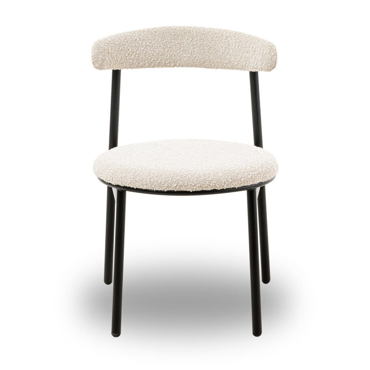 Set of 2 Nook Sand Cream Boucle Dining Chairs