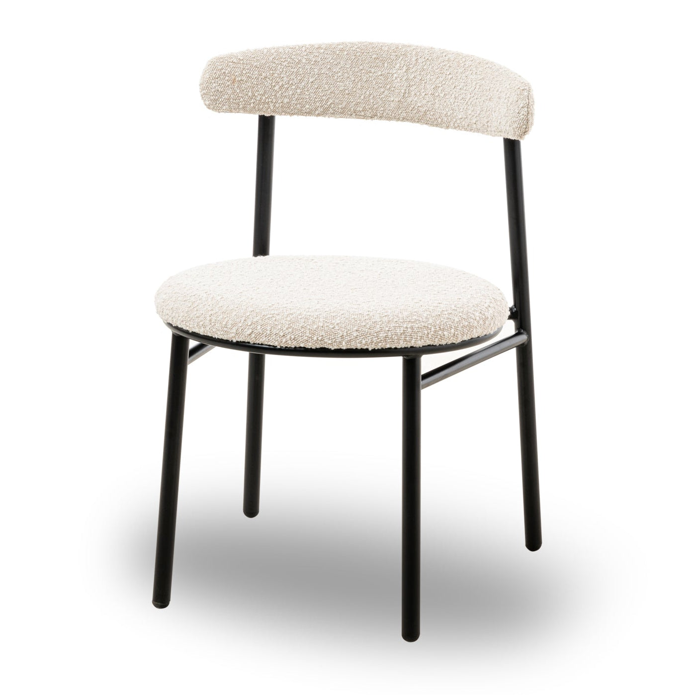 Set of 2 Nook Sand Cream Boucle Dining Chairs