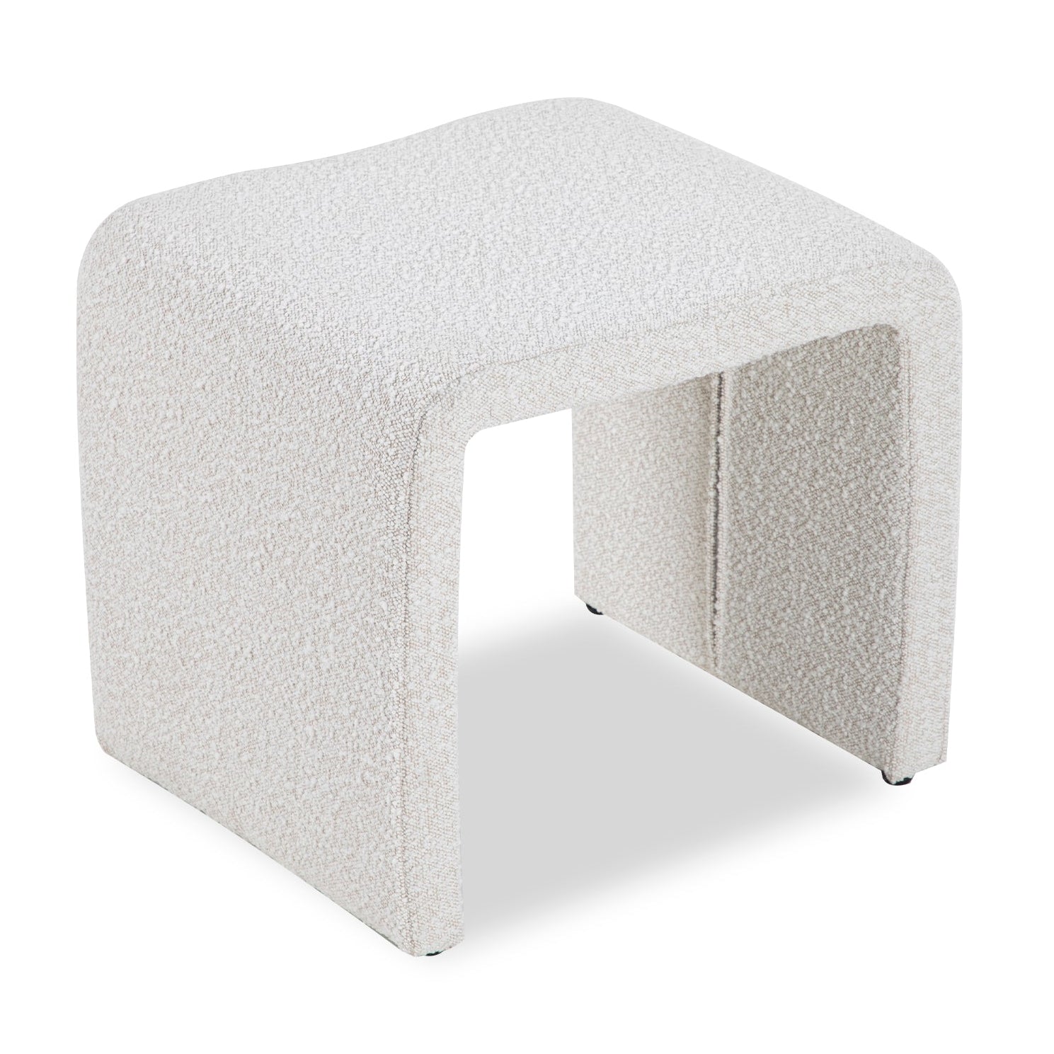 Mahak Low Sand Cream Boucle Stool