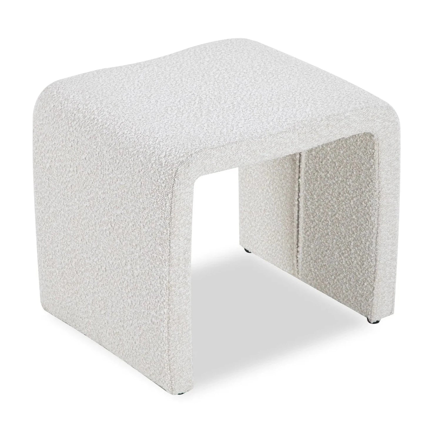 Mahak Low Sand Cream Boucle Stool