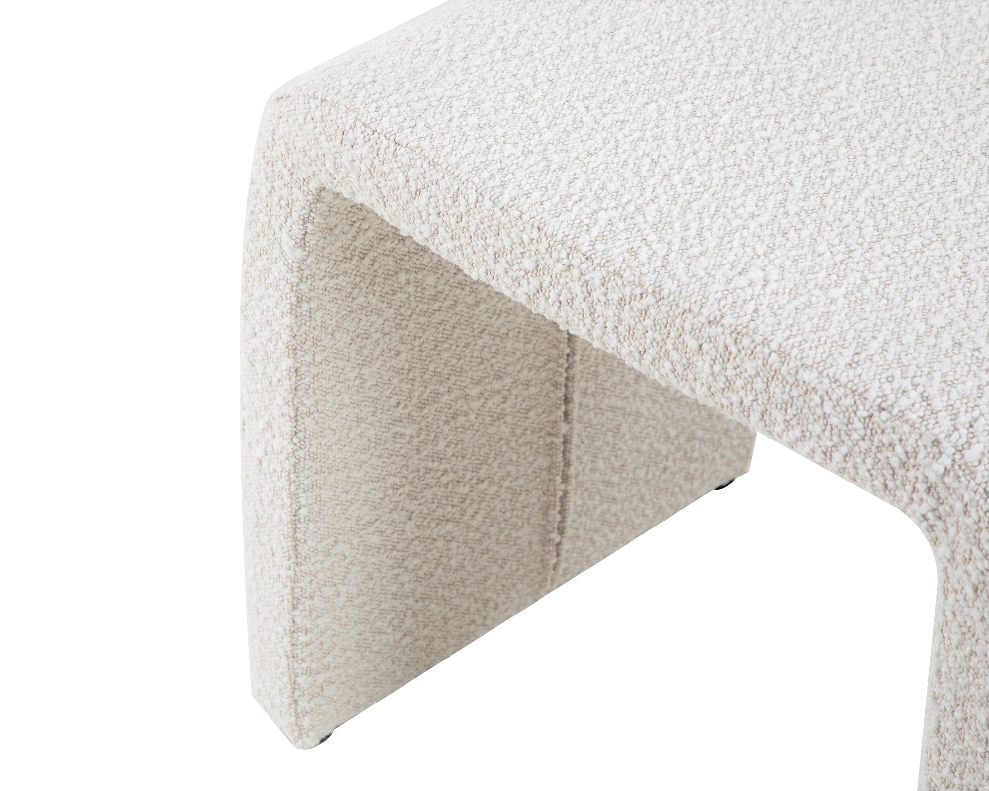 Mahak Low Sand Cream Boucle Stool