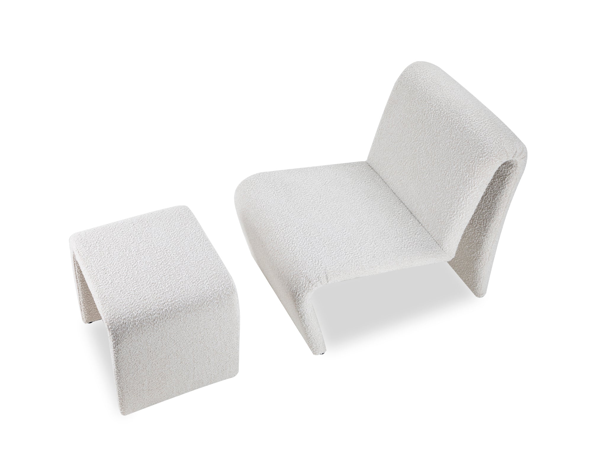 Mahak Low Stool - Boucle Sand