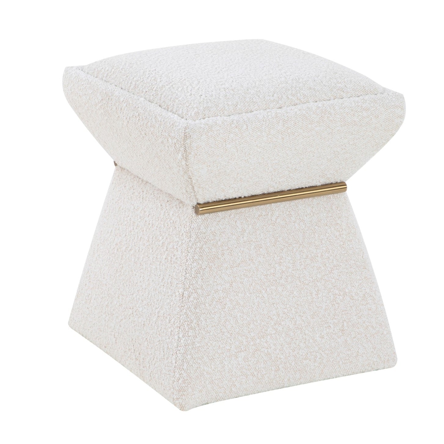 Zane Sand Cream Boucle Stool