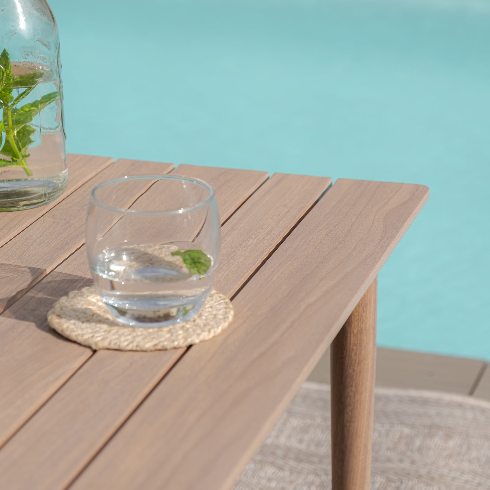 Havana Natural Linen Outdoor Corner Sofa Set Large