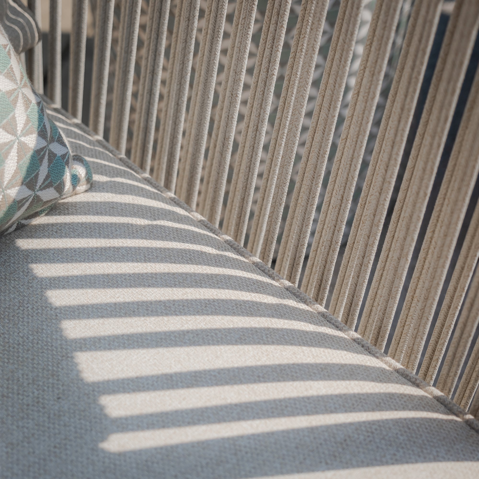 Havana Natural Linen Outdoor Corner Sofa Set Large
