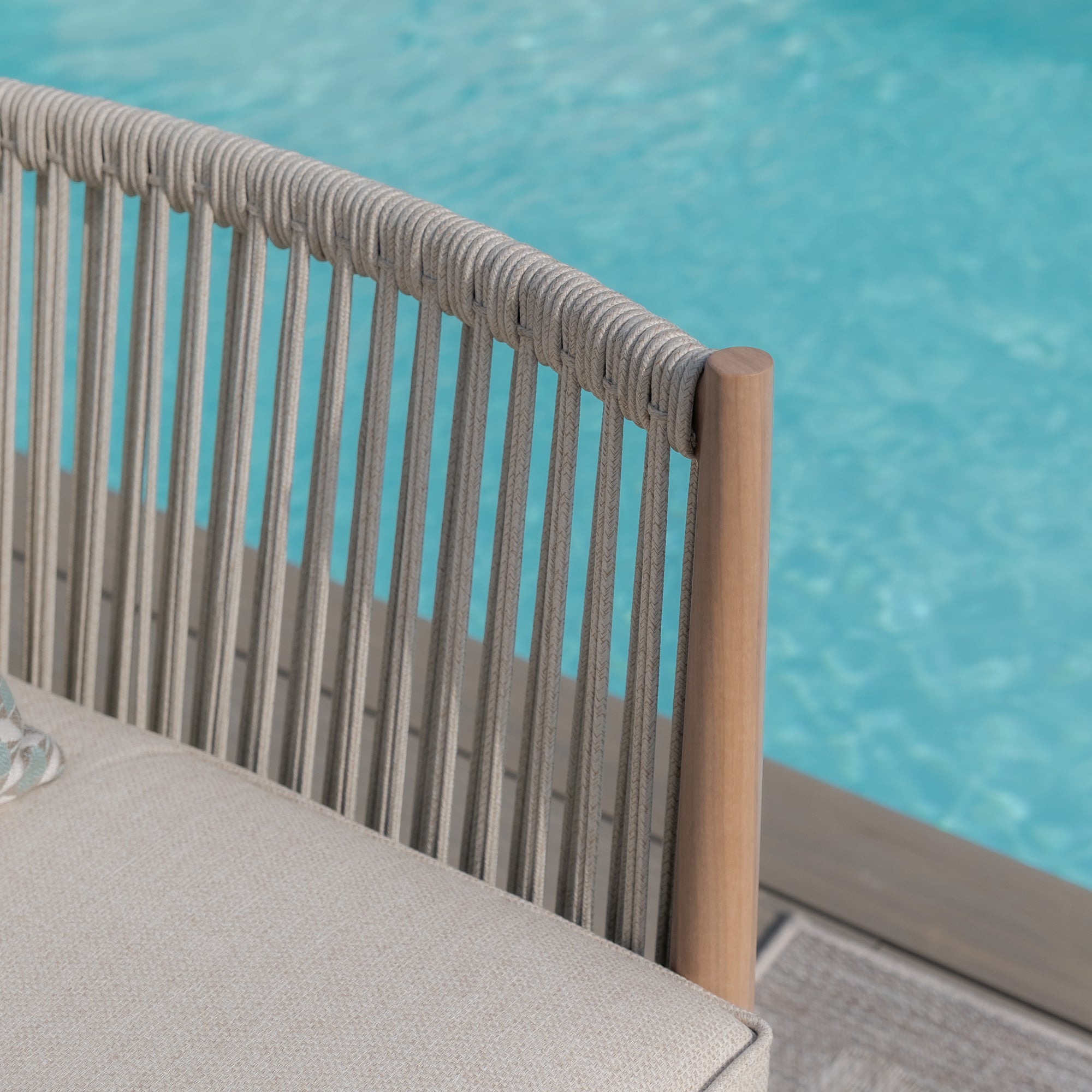 Havana Natural Linen Outdoor Corner Sofa Set Large