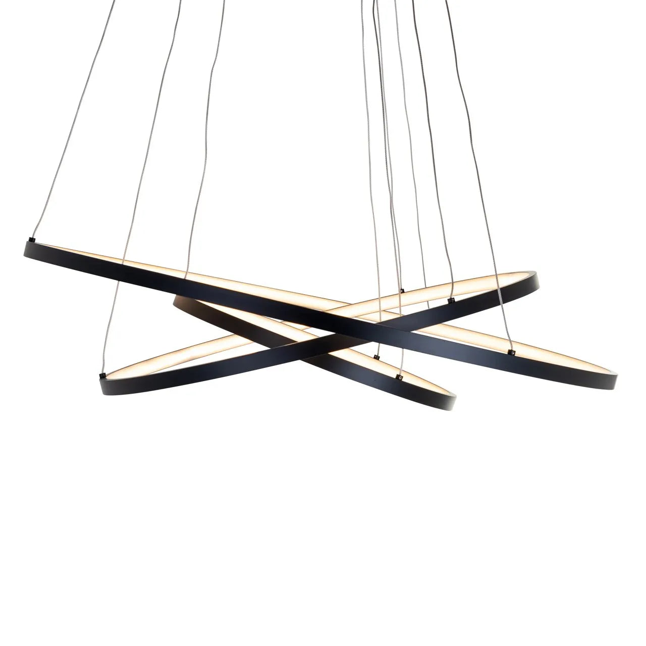 Richmond Interiors Amira Black Triple Halo Led Ceiling Pendant Light