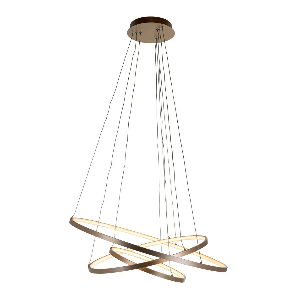 Richmond Interiors Amira Gold Triple Halo Led Ceiling Pendant Light