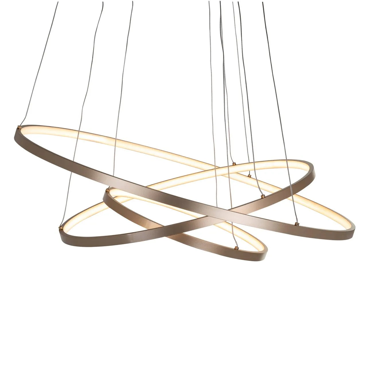 Richmond Interiors Amira Gold Triple Halo Led Ceiling Pendant Light
