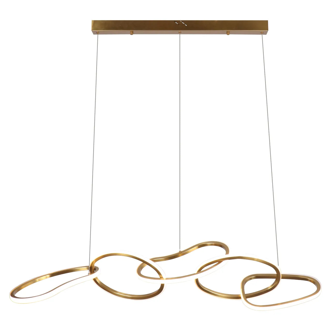 Richmond Interiors Flyn Brushed Gold Loops Led Pendant Light