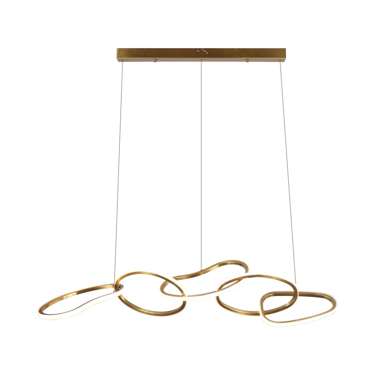 Richmond Interiors Flyn Brushed Gold Loops Led Pendant Light