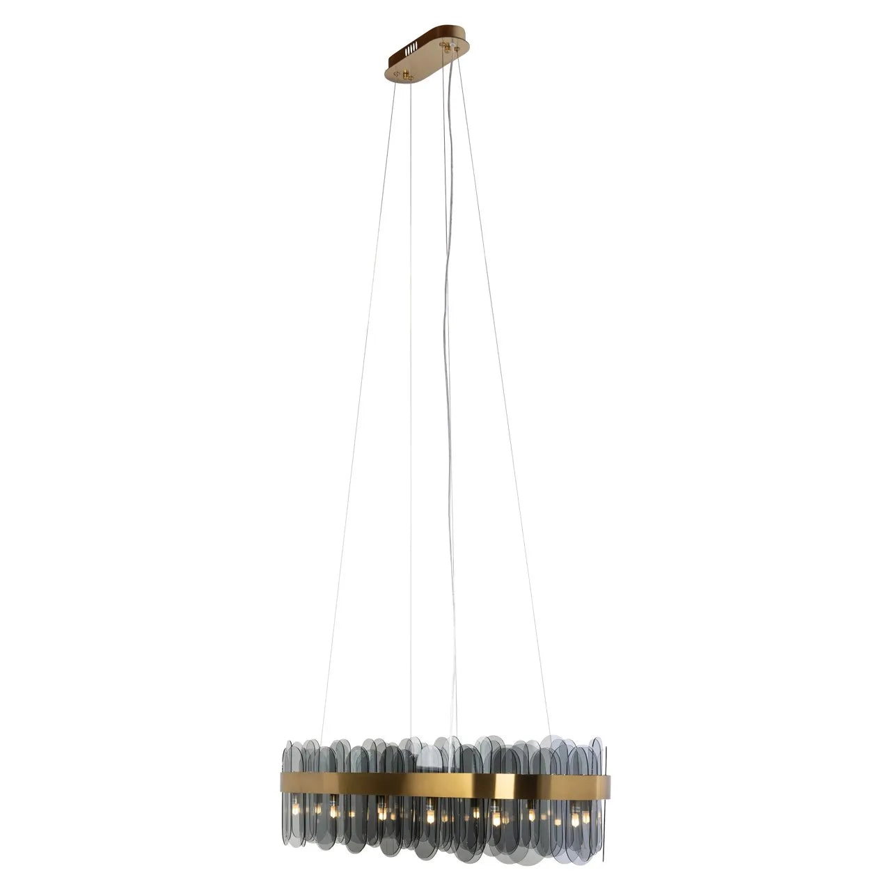 Richmond Interiors Julio Brushed Gold Curved Hanging Light