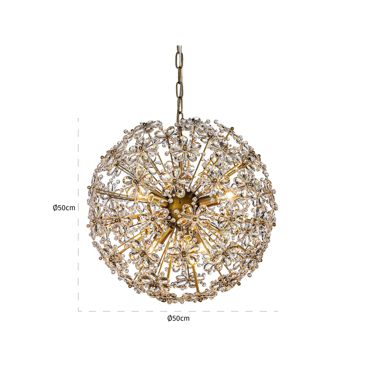 Richmond Interiors Cyntha Bronze Daisy Cluster Pendant Light