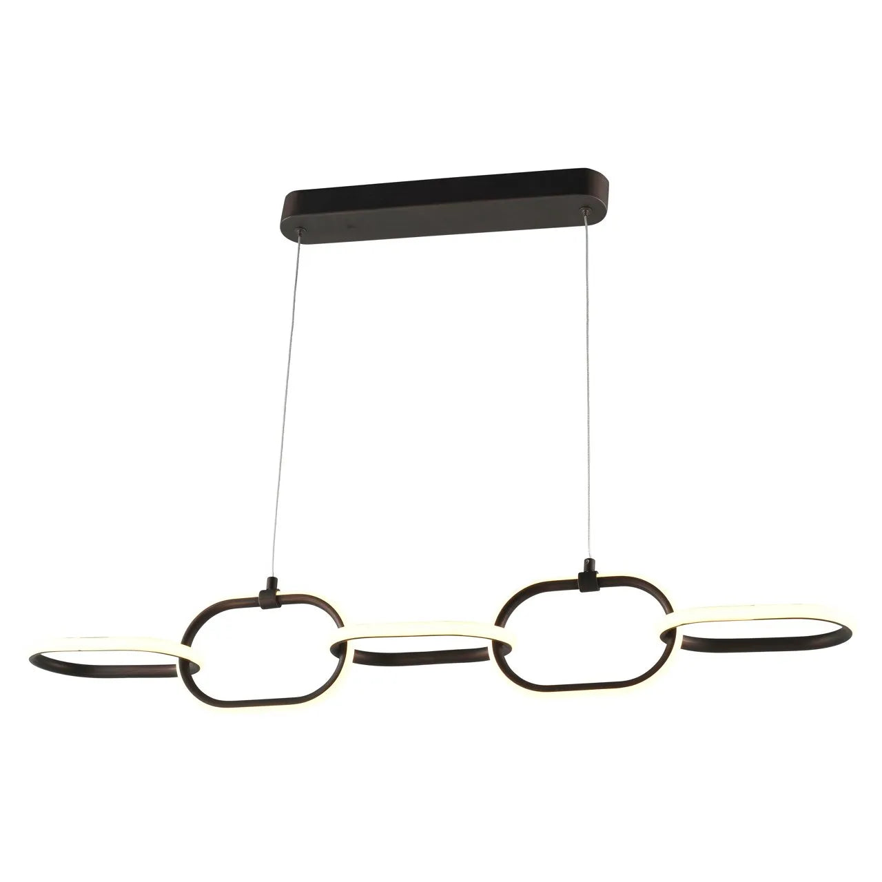 Richmond Interiors Art Deco Layn Bronze Link Chandelier