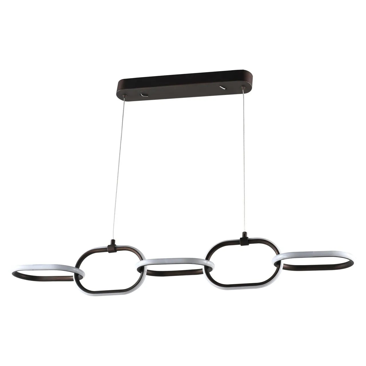 Richmond Interiors Art Deco Layn Bronze Link Chandelier