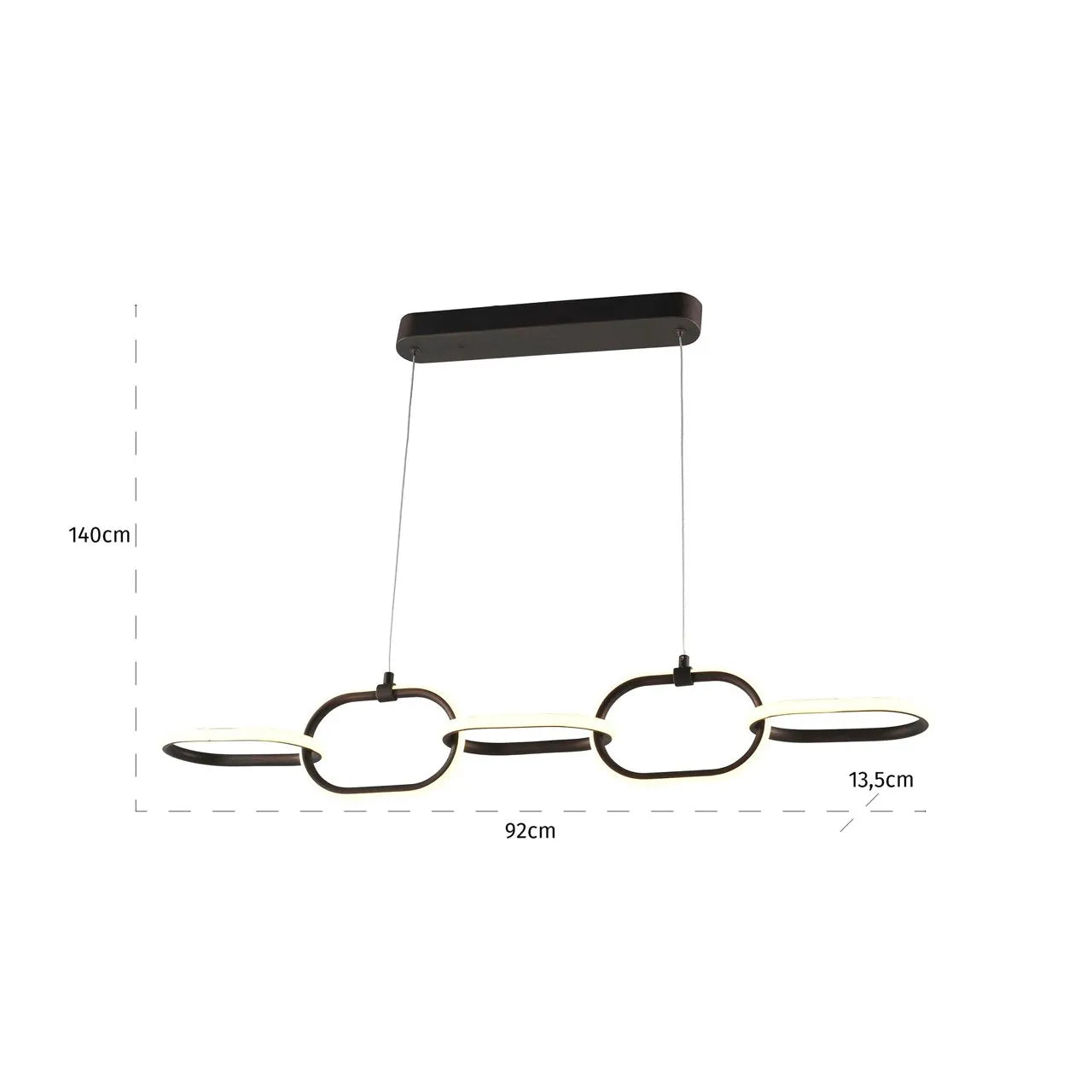 Richmond Interiors Art Deco Layn Bronze Link Chandelier