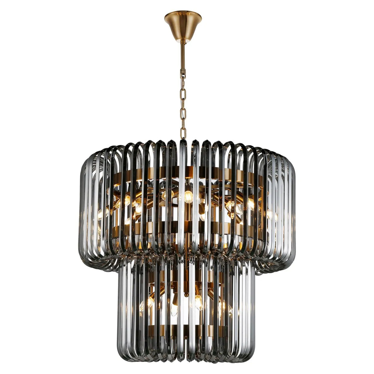 Richmond Interiors Bryon Smoked Glass Chandelier