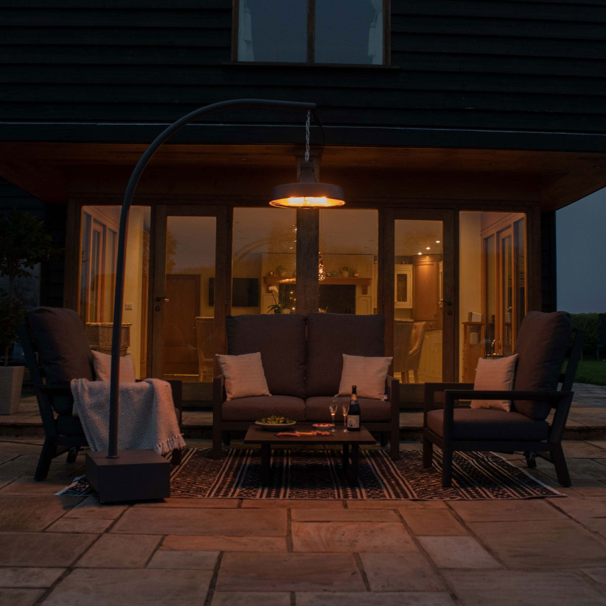 Maze Aurora Pendant Overhang Electric Patio Heater 2100W