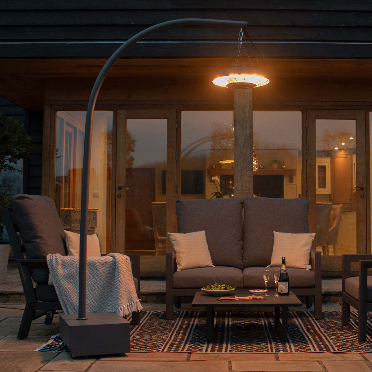 Maze Helio Outdoor Overhang Electric Patio Heater 2000W